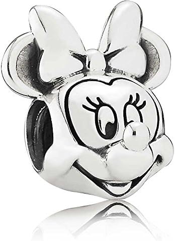 Pandora Disney Minnie Mouse Charm LOWEST PRICE + Pouch in Sterling Silver Hallmarked 925, Compatible with well known makes of Bracelets and Necklaces.