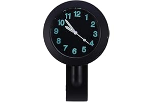 MUMISUTO Motorcycle Handlebar Clock，Billet Aluminum Motorcycle Watch Universal 7/8"-1" Waterproof Motorbike Handlebar Mount Clock Glow Watch Size 4.3 * 4.3 * 1.7cm