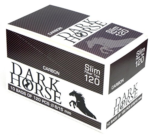 1200 Stück Aktivkohlefilter Aktivkohle Drehfilter 6mm Slim-Filter von Dark Horse Aktivkohlefilter Eindrehfilter (10 beutel x 120 Stk) - 2