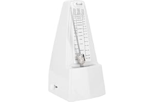 ALOMEJOR Metrónomo Mecánico Música Electrónica Clásica Universal para Piano Juego de Batería Bajo Violín (Blanco)