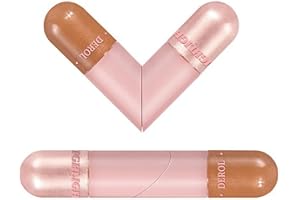 EONFAVE Liquid Highlighter - Liquid Contour, Highlighter Makeup Stick Face Body Shimmer, Waterproof & Long Lasting Highlighter Liquid Makeup, 2 Colors Dual End Cream Contour Stick