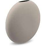 Cooee Design Vaso Pastille in ceramica color sabbia fatto a mano, diametro: 20 cm, altezza: 19 cm, HI-028-25-SA