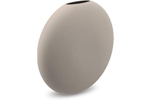 Cooee Design Jarrón Pastille de cerámica en Color Arena, Hecho a Mano, diámetro: 20 cm, Altura: 19 cm, HI-028-25-SA