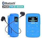 Mymahdi Clip Musical Sport, Lecteur MP3 Bluetooth 24 Go LCD écran Radio FM