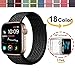 Produktbild Chok Idea Strap für Apple Watch Armband 42mm,Mit Klarer TPU Case,Nylon Sport Loop Ersatzband für iWatch Apple Watch Serie 3 2 1,Nike+,Hermès,Black-White