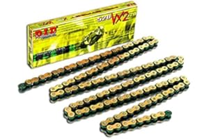 D.I.D DID Chain Size 520 98 Links Steel X-Ring (Gold), Open, with Rivet Link