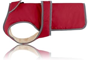 RC GearPro Reversible Stormguard Design Winter Dog Vest Reflective Waterproof Windproof Pet Coat Cold Weather Warm Puppy Jacket (L, red)