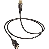 Amazon Basics Prolunga ad alta velocità, USB-A 2.0 maschio a femmina, multischermata, con connettori placcati in oro per una 