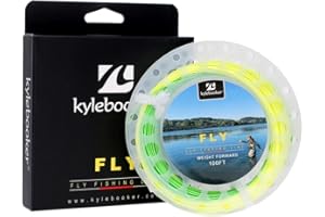 KYLEBOOKER Fly Fishing Line with Welded Loop Floating Weight Forward Fly Lines 100FT WF 3 4 5 6 7 8