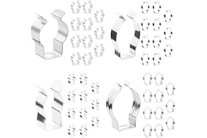 JJ PRIME - 48 x Assorted Various Size Wall Mounted Tool Spring Terry Clips | Tool Clips Storage | Tool Holder Wall Clips Heavy/Light Duty - Garden Tool Tidy for Shed (DIY Clips Springs Assorted)