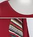 Minetome Women Plaid Checked Long Sleeve Round Neck Loose Shirt Blouse Tops ( Red )