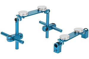 DILWE Aluminiumlegierung Magnetische Karosseriehalterung Kit fit für HSP 1/10 RC Racing Car Model(Himmelblau)