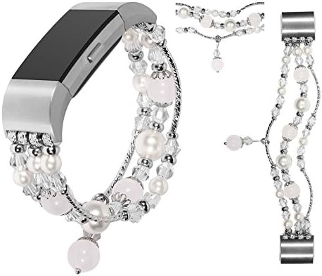 Outter Smart For Fitbit Charge 2 Band, Bracelet for Women Wrist Straps Elastic Stretch Beaded Replacement Bands for Fitbit Charge 2 Smart Watch