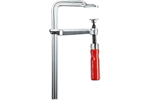 BESSEY Ganzstahl-Schraubzwinge GS16, Spannweite 160 mm Ausladung 80 mm, Vergüteter Gleit- und Festbügel für federndes und elastisches Spannen, Gewicht 0,48 Kg