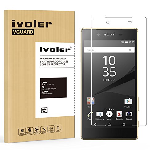 iVoler Protector de Pantalla para Sony Xperia Z5 Premium, Cristal Vidrio Templado Premium
