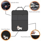 VOYOMO 2 X Auto Rückenlehnenschutz Kinder Rücksitz-Organizer Universell Rückenlehnen-Tasche für Auto (Zebra) - 3