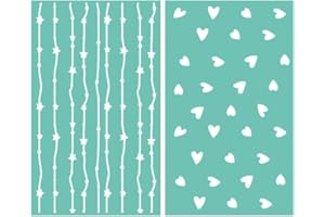 Set di 2 mini cartelle Embossing true love Craftelier - Rilievi di cuori e stelle per scrapbooking e artigianato - Compatibile con Sizzix Big Shot, Minty Cut, Mini Evolution | 7,64 x 12,62