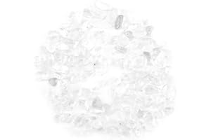 Haofy Pierres de Quartz Chips dégringolés Pierre Cristal concassé Puces de Pierre dégringolées Naturelles Pièces concassées Roches de guérison Gravier décoratif intérieur Feng Shui Pierres (Blanc)