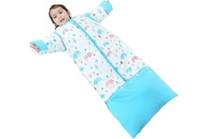Chilsuessy Gigoteuse Enfant d'hiver,Tog 3.5, Bleu, L/Hauteur Bébé 95-105CM