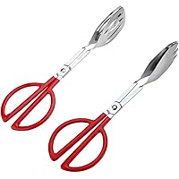 AOOSY 2er Pack Servierzange, Buffetzange, 9,84 Zoll Edelstahl Salatzange Kuchenzange Brot Steakzange Essen Küchenzange…