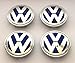 Produktbild Set von 4 Volkswagen chrom silber blau Logo 65mm Kuppel Leichtmetallrad Wheel Badge Center caps Alufelgen Mitte Nabendeckel Kappen Radkappen VW Emblem Golf Vento Polo Bora Lupo Fox Beetle Passat Sharan Touareg Tiguan Transporter T4 T5 Caravelle Multivan EUROVAN Scirocco Jetta Phaeton und andere Modelle 3b7601171