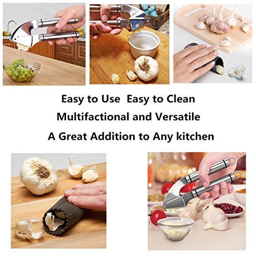 Edelstahl Knoblauchpresse Profiausführung Babykost geeignet Lebenslange Garantie Precision Kitchenware - 2