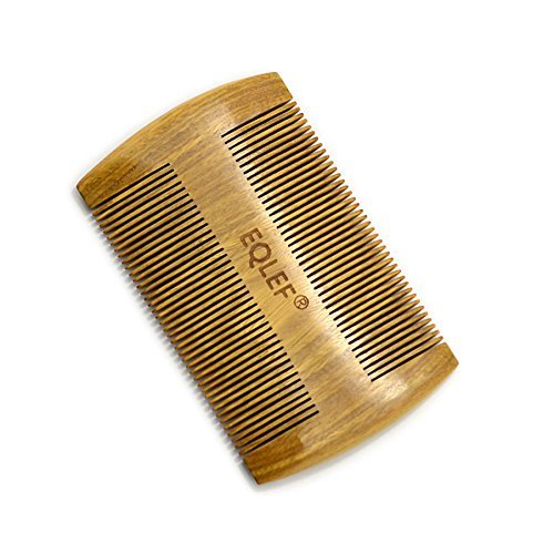 EQLEF® Beard Holzkamm, nicht statisch Grün Sandelholz handgefertigten Kamm, Schnurrbartkamm Holz (9 cm) - 4