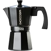 WECOOK! Bella Italian Coffee Maker 1 Cup, 70 ml, Aluminium, Black | Gas, electric and ceramic hob, non-induction, aluminium,