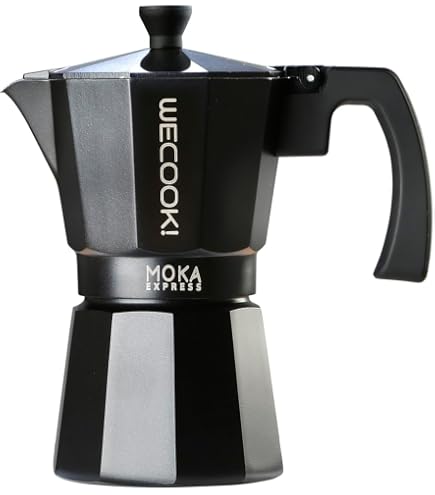 ROSSETTO Caffettiera in Alluminio Moka 9 Tazze con Coperchio Trasparente, Argento