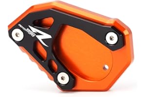 SUPER VICI Motorrad Seitenständer Fit For 890 Adventure R | 890 Adventure 2020 2021 2022 2023 Ständer Platte Passt Kickstand Side Stand 890 Accessories Black - Orange