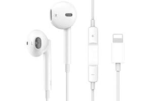 Qi Gxinr In-Ear Headphones for iPhone 14, Earphones Wired with Microphone and Volume Control, Compatible with iPhone 13/12 Mini/SE/11/X/XS/XR/8/7[Plug and Play, No Bluetooth]