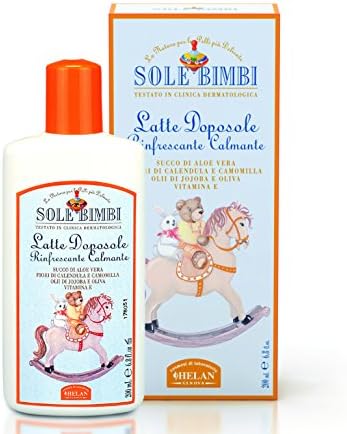 Sole Bimbi After Sun Milk Baby and Childrens, 97% Natural, Dermatology Tested, Vegan Friendly
