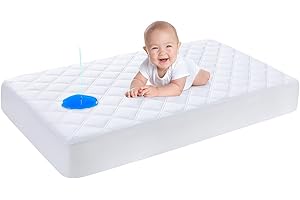 Yoofoss Waterproof Baby Mattress Protector 70 x 140 cm Adjustable Fitted Sheet Removable and Washable for Cot Bed