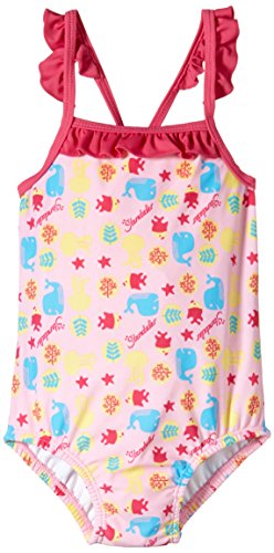 Sterntaler Baby Girls Badeanzug Swimsuit, Pink (Mandelblüte 715), 9-12 Months (Manufacturer size: 80)