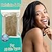 100% Natural Exfoliating Hemp Back Scrubber, Bath & Shower Body Brush Scrubber with Handle, Durable Machine Washable, Free Mitt