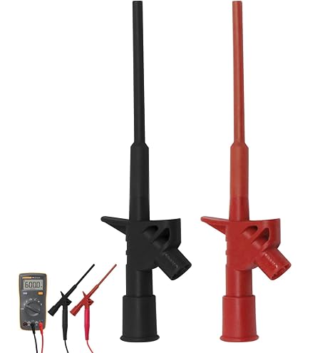 Kit Câbles De Test Pour Multimètre - 4 Câbles Avec Crochets, Rouge Et Noir - Neuf (marque Uxcell)