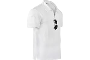 geeksport Poloshirts Herren Kurzarm Tennis Slim Fit Golf Polo Shirt Männer Sport Schnelltrocknend Atmungsaktiv Polohemd Sommer Outdoor Golf T-Shirt