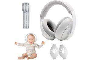 Mineup 2-in-1 Baby Ear Defenders, Noise Cancelling Headphones for Babies and Toddlers up to 5 Years, Kids Earmuffs Noise Reduction with Adjustable Headband for Improve Sleep Against Hearing Damage
