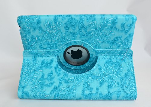 inShang Hülle für Apple iPad 2 iPad 3 iPad 4, Edles PU Leder Tasche Hülle Skins Etui Schutzhülle Ständer Smart Case Cover für Tablet iPad, Super Automatische Einschlaf-/Aufwach funktion, 360 Grad rotierende Schutzhülle mit Standfunktion + inShang Logo hochwertigen Stylus Eingabestift Stift - 4