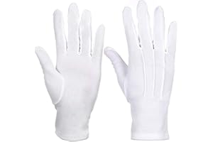 HatStar Weiße Kinder Handschuhe | mit Biesen in Einheitsgröße | Kostüm Accessoire für Jungen Mädchen | Halloween, Fasching und Karneval