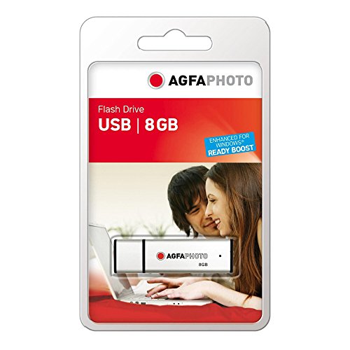 AgfaPhoto 10512 Cle USB 2.0 8 Go Argent