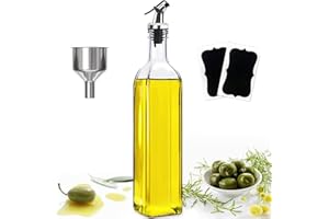 ztarraum Bouteille Huile Olive, Distributeur D'huile D'olive, Flacons En Verre Et Bec Verseur Pour Cuisine, Avec Bec Verseur Sans Goutte, Récipient à Condiments Liquides, 500ml