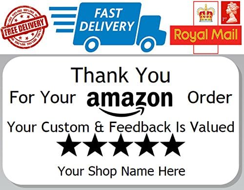 200 x Personalised Amazon Thank you for your purchase labels feedback stickers feedback labels