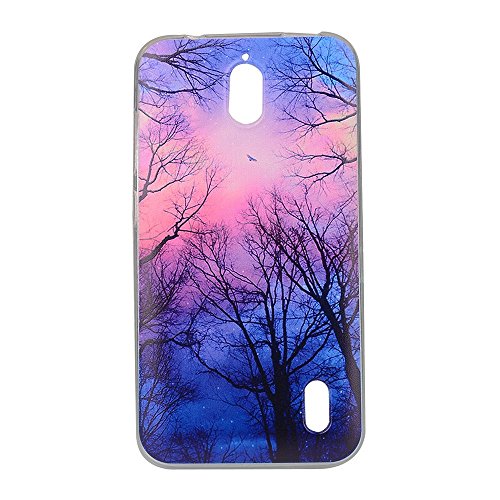 OuDu Funda para Huawei Y625 Carcasa Protectora Caso Silicona TPU Funda Suave Soft Silicone Case Cover Bumper Funda Ultra Delgado Carcasa Flexible Ligero Caja Anti Rasgu  os Casco Anti Choque - Bosque bajo las Estrellas