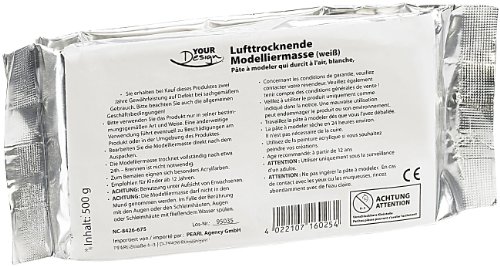 Your Design Lufttrocknende Modelliermasse, weiß, 500 g