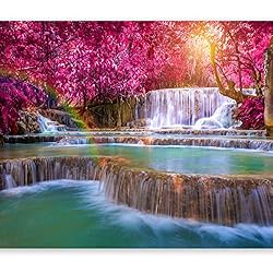 murando Fotomurales 350x256 cm XXL Papel pintado tejido no tejido Decoración de Pared decorativos Murales moderna de Diseno Fotográfico Paisaje Cascada Naturaleza c-B-0128-a-a