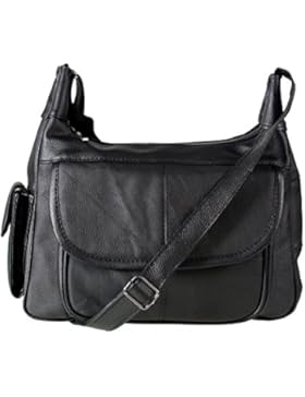 7bags 7473 Damen Schulter-Handtasche, weiches italienisches Leder