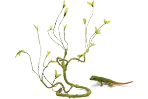 DONGKER Rama de decoración de terrario para reptiles, ramas trepadoras de reptiles, ramas flexibles de camaleón para reptiles, lagartos, geckos, ranas, dragones barbudos