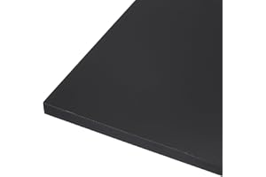 Rebower 152 x 152 x 6mm HDPE Plastic Sheet, High Density Polyethylene Sheet Cutting Board Black Solid Block, [for Marine, DIY, Home Floor]