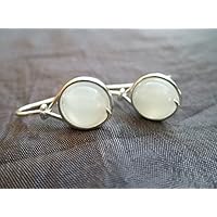 Ohrringe Noble - Edelstein Mondstein - versilbert